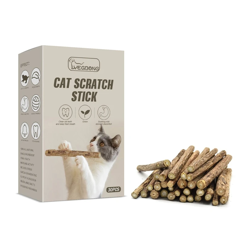 

30 Pcs Silvervine Cat Chew Toy Natural Chewing Stick for Cats Teeth Cleaning Kitten Teething Interactive Molar Sticks