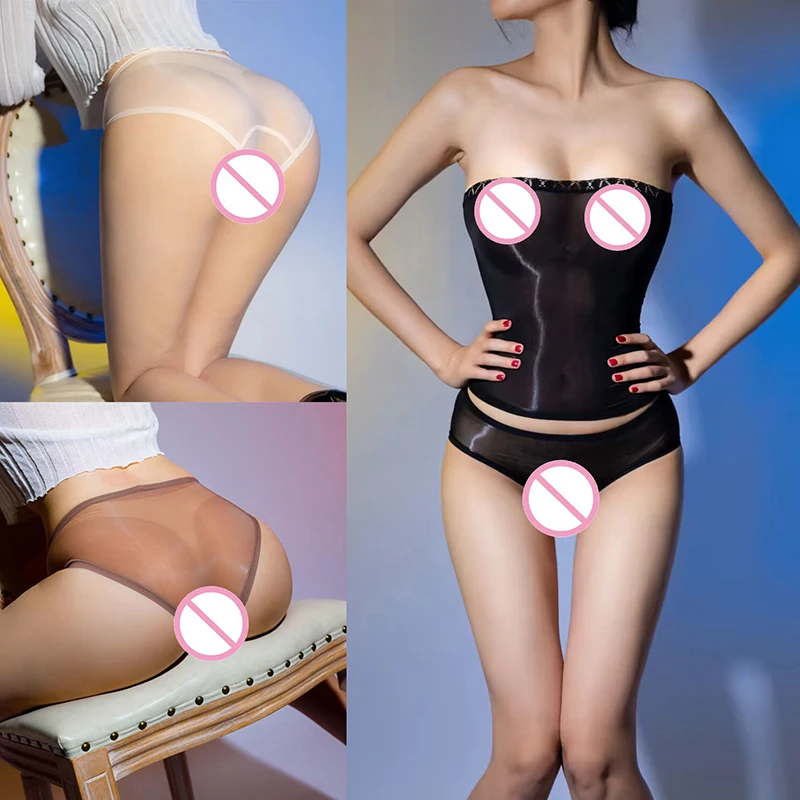 

1PC Gloss See Through Sheer Panties Briefs Stretch Silky Smooth Shiny Sexy Summer Womens Underwear