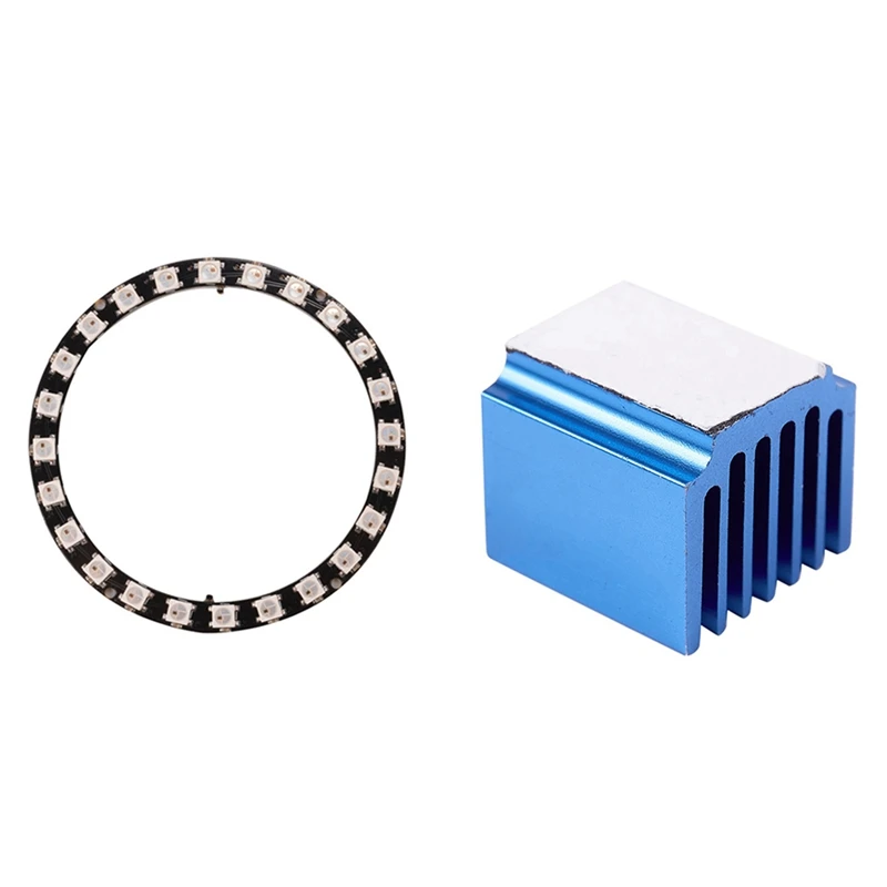 

1 Pcs 24Bit Ring Rgb Led Ring 5050 Built-In Integrated Driver & 10 Pcs 3D Printer Parts Blue Stepper Driver Heatsink