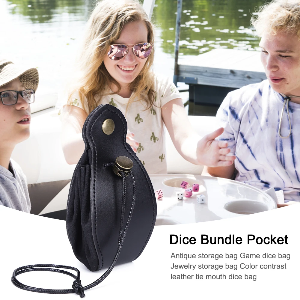 

Сумка для хранения игральных костей из искусственной кожи