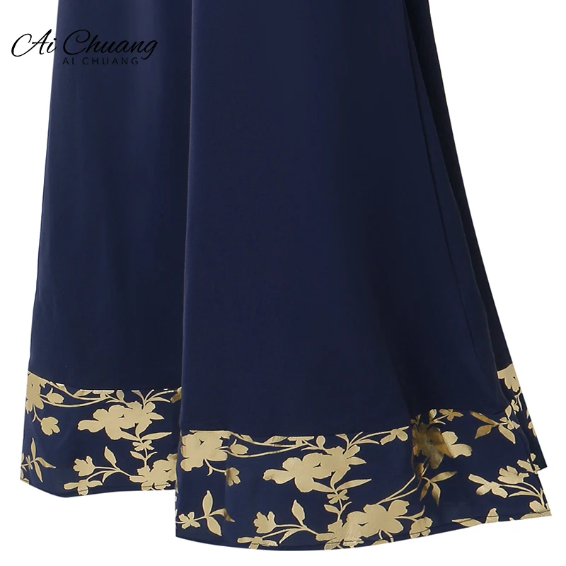New Muslim Robe Islamic Clothing for Women Middle East Duibai Arab Ramadan Prayer Lace Polka Stiching Elegant Abaya Belt Dress
