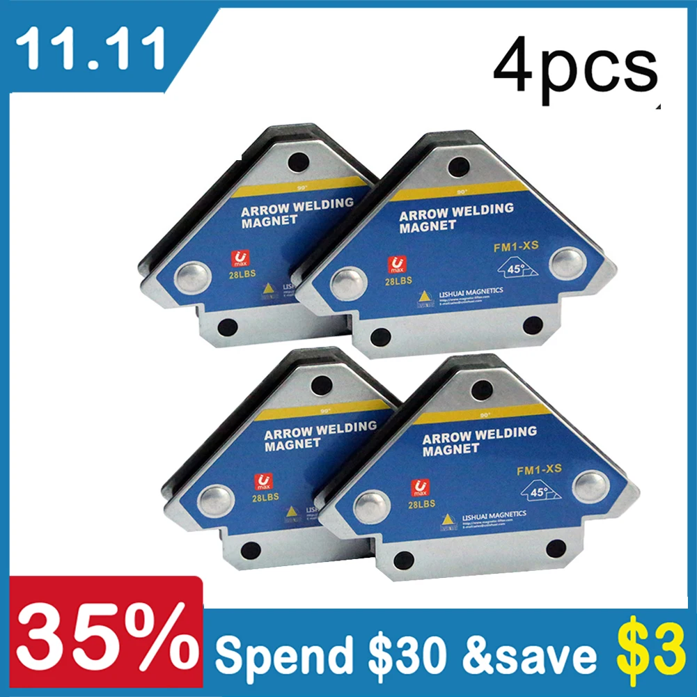 

4pcs 28LBS Magnetic Welding Holders Multi-angle Solder Arrow Magnet Weld Fixer Positioner Ferrite Auxiliary Locator Tools