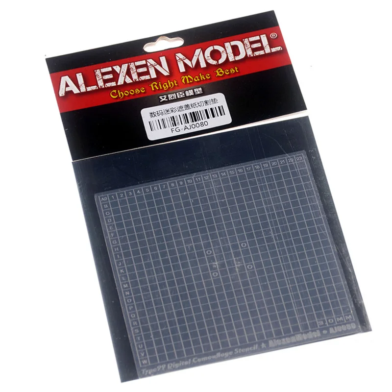 

Alexen Model AJ0080 Digital Camouflage Paint Mask Cutting Mat for General Use Groove Drawing Template