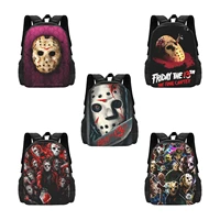 horror friday the 13th jason voorhees travel laptop backpack bookbag casual daypack college school computer bag for women men