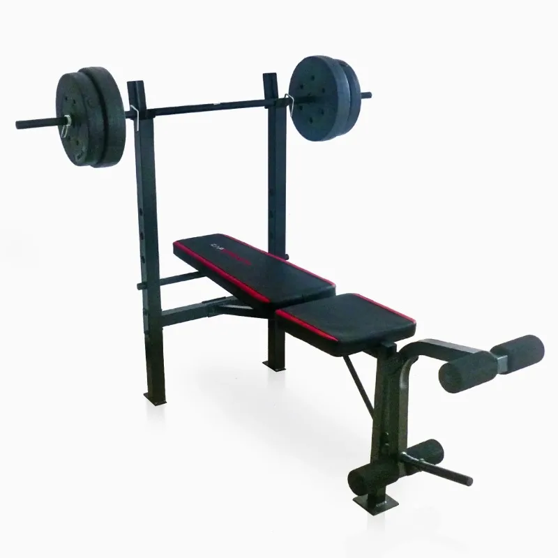 

CAP Strength Adjustable Standard Combo Weight Bench with Rack and Leg Extension and 90 lb. Vinyl Weight Set