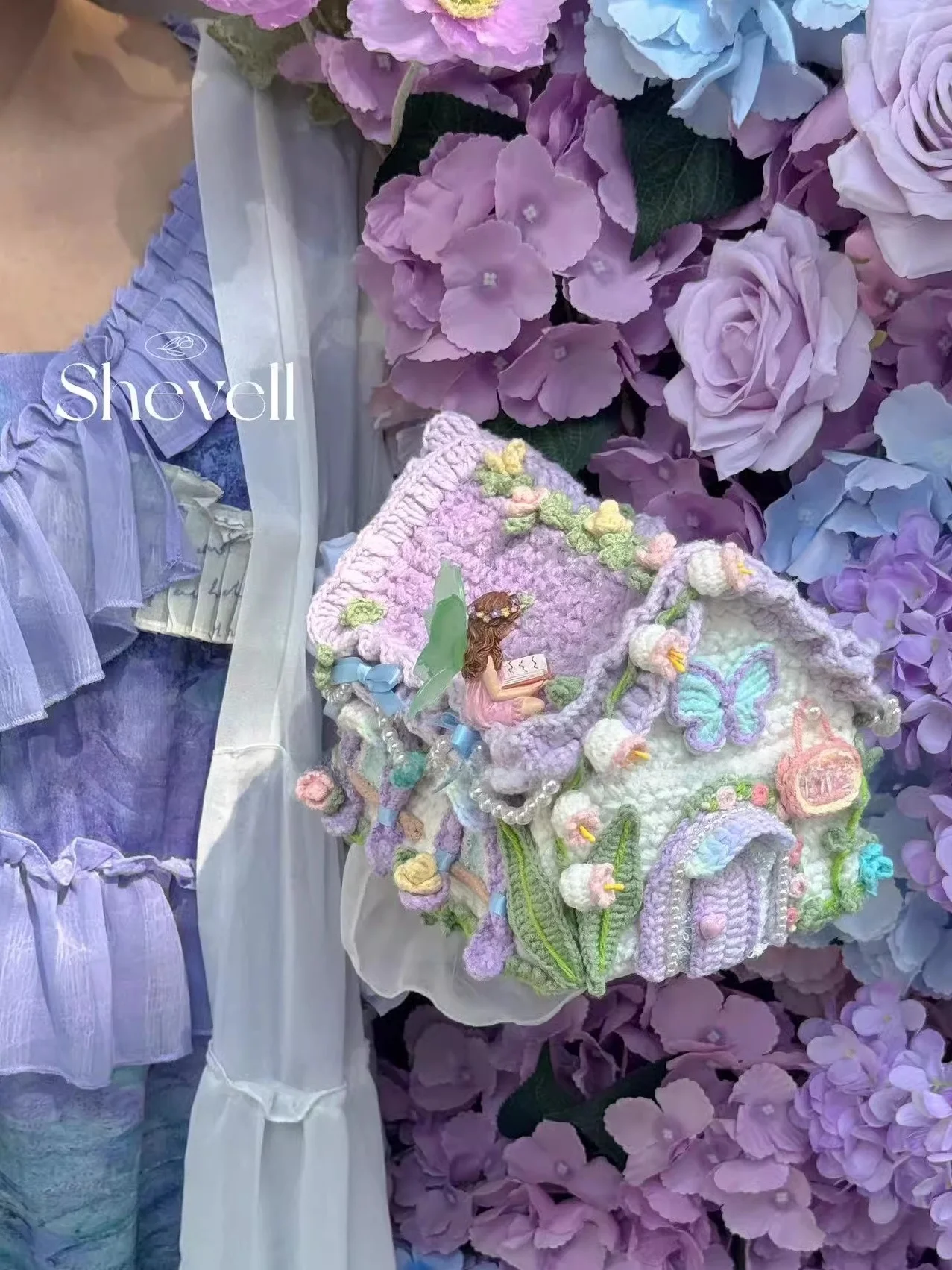 Shevell оригинальная цветочная комната сказочная шерсть DIY вязаный крючком тканый