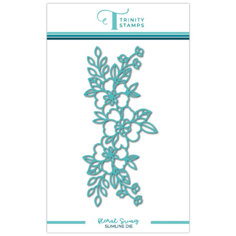 

2022 Summer Slimline Floral Swag Metal Cutting Dies Diy Greeting Cards Making Craft Diary Album Paper Decoration Embossing Molds