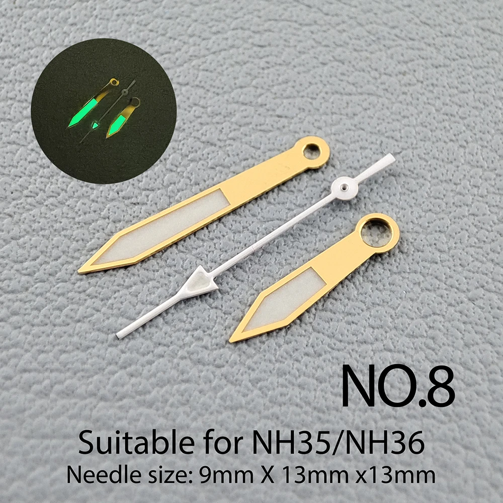 Золотая стрелка с супер люминесцентной указкой NH35 подходит для NH35/NH36 механизм