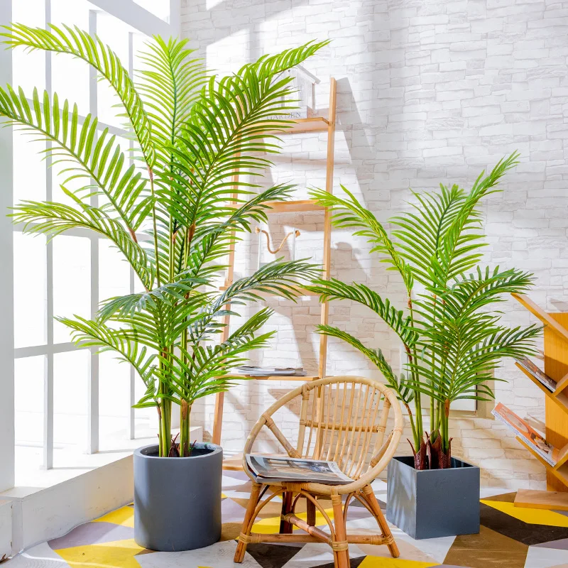 

Artificial plants large fake green plants potted ornaments tree loose tail sunflower bamboo indoor living room floor decoration