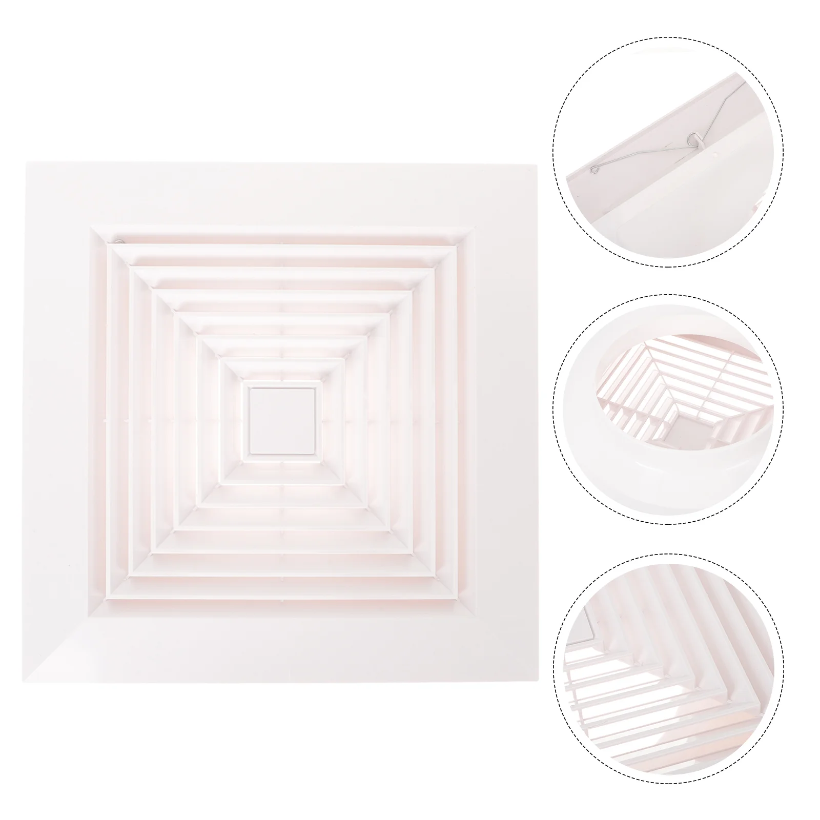 

Air Diffuser Vent Deflector Exhaust Port Cover Ceiling Register White Abs Grille Replacement