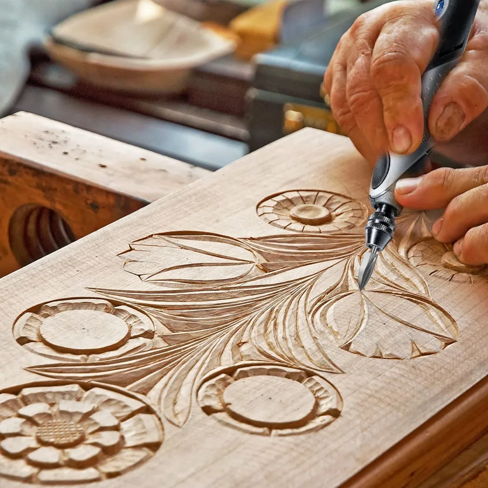 7 шт. инструменты для резьбы по дереву хвостовик 1/8 дюйма гравировальная дрель из