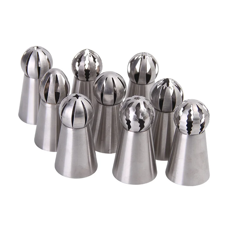 

7pcs Russian Piping Nozzle Sphere Ball Icing Confectionary Pastry Tips Sugar Craft Cupcake Decorator Kitchen Bakeware Tools