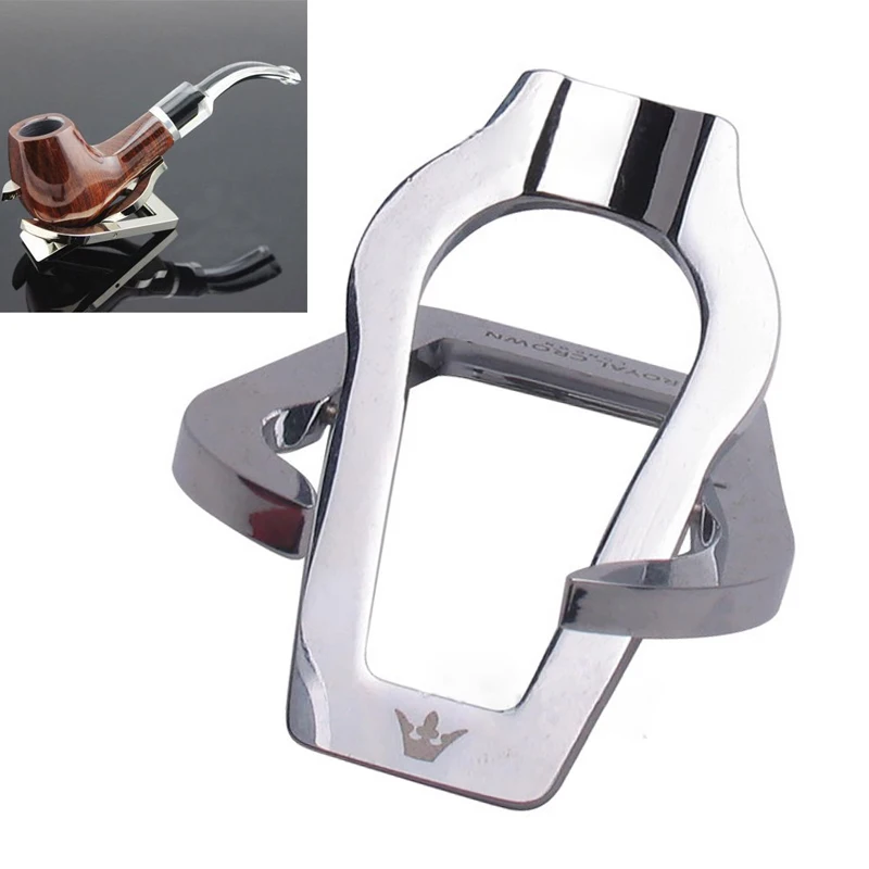 

Hot Sale Stainless Steel Portable Foldable Cigar Tobacco Pipe Stand Rack Holder Tobacco Pipes Smoking Accessories Smoke Lighters