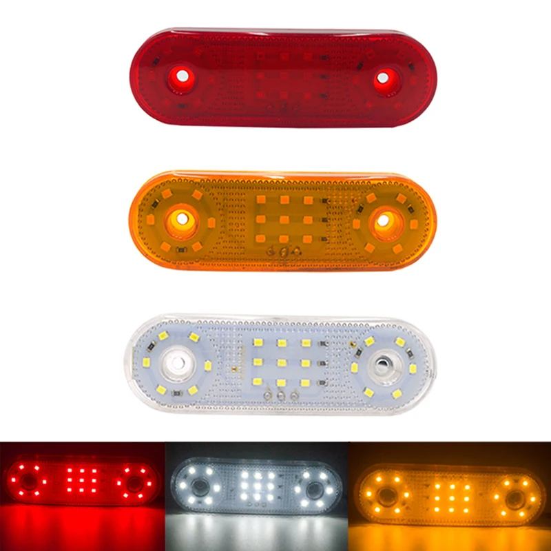 

21LED Side Marker Light Car External Light Warning Tail clearance Light Signal Brake Lamp for Truck Trailer Lorry Bus