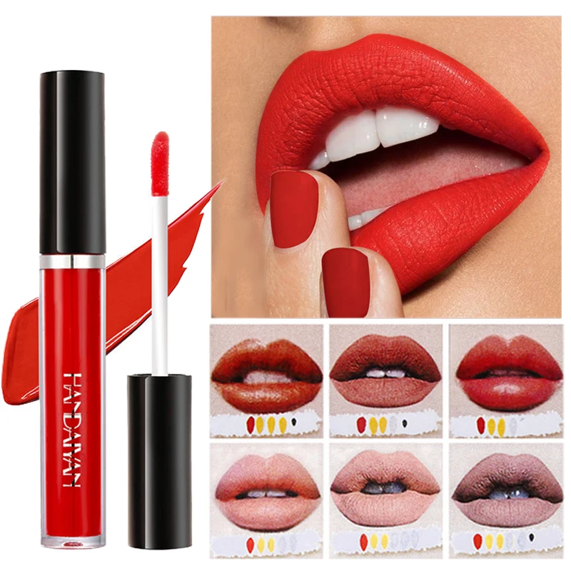 

5Pcs/set DIY Liquid Lipstick Kit Waterproof Nude Matte Velvet Lip Gloss Long-lasting Not Fading Lip Tint Makeup Cosmetic Set