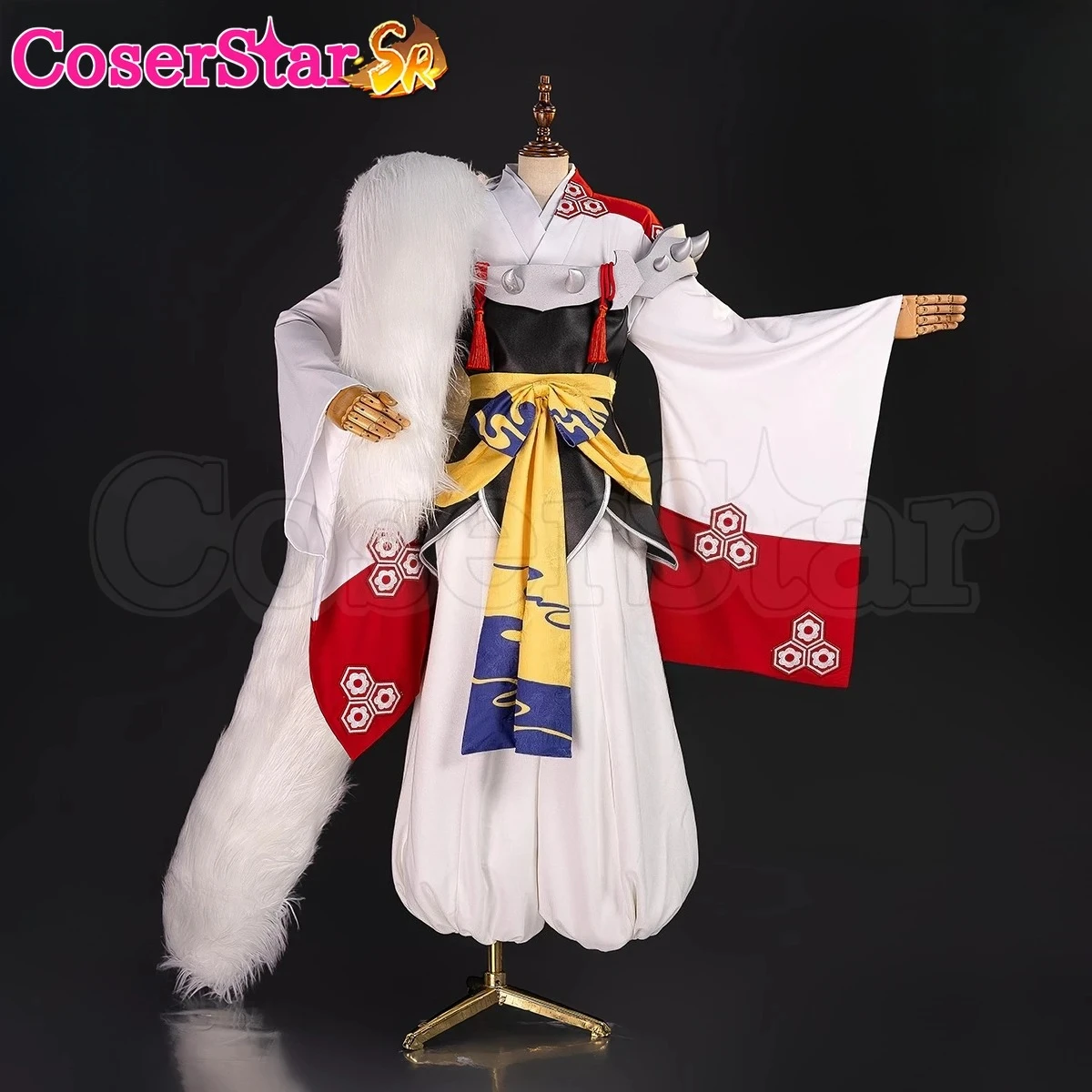 Фото CoserStar-SR аниме Inuyasha Sesshoumaru косплей костюм наряд Хэллоуин карнавал вечерние комиксы ролевые игры униформа парик костюмы №1