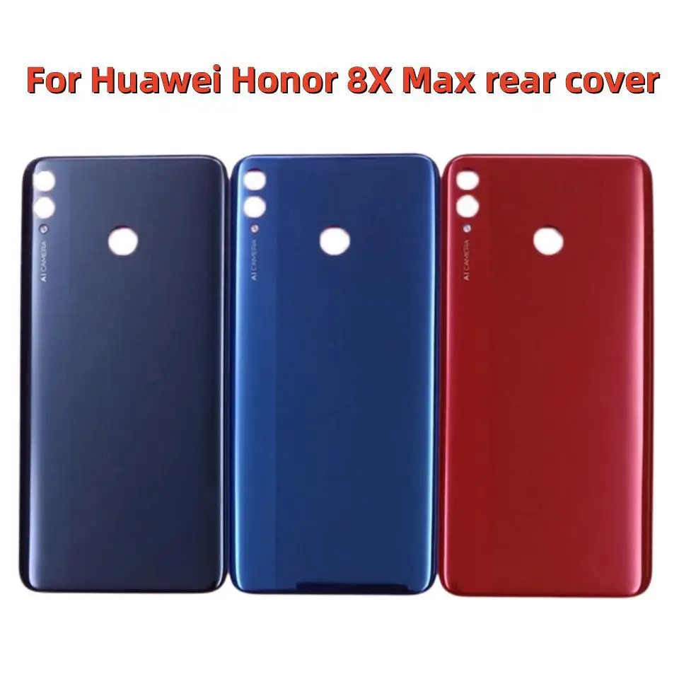 

New Back Glass For Huawei Honor 8X Max Enjoy Max Battery Back Cover Panel Rear Door Housing Case Replacement Parts
