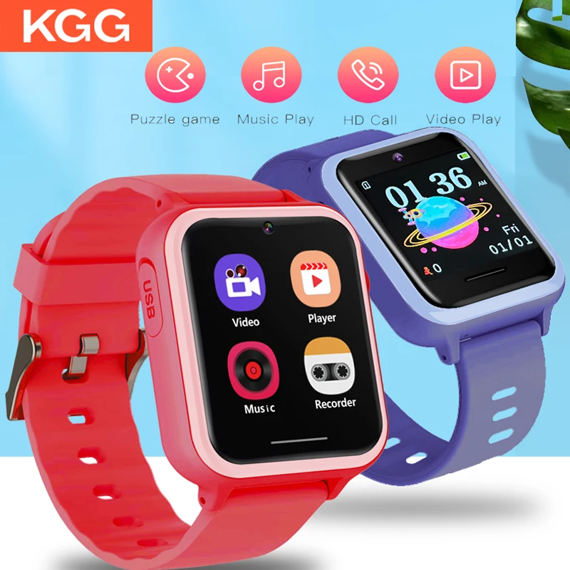 

Детские умные часы KGG 2G, музыкальные Смарт-часы для игр, часы с телефонными звонками для детей с SD-картой 1 Гб, детские часы, подарки для мальчиков и девочек