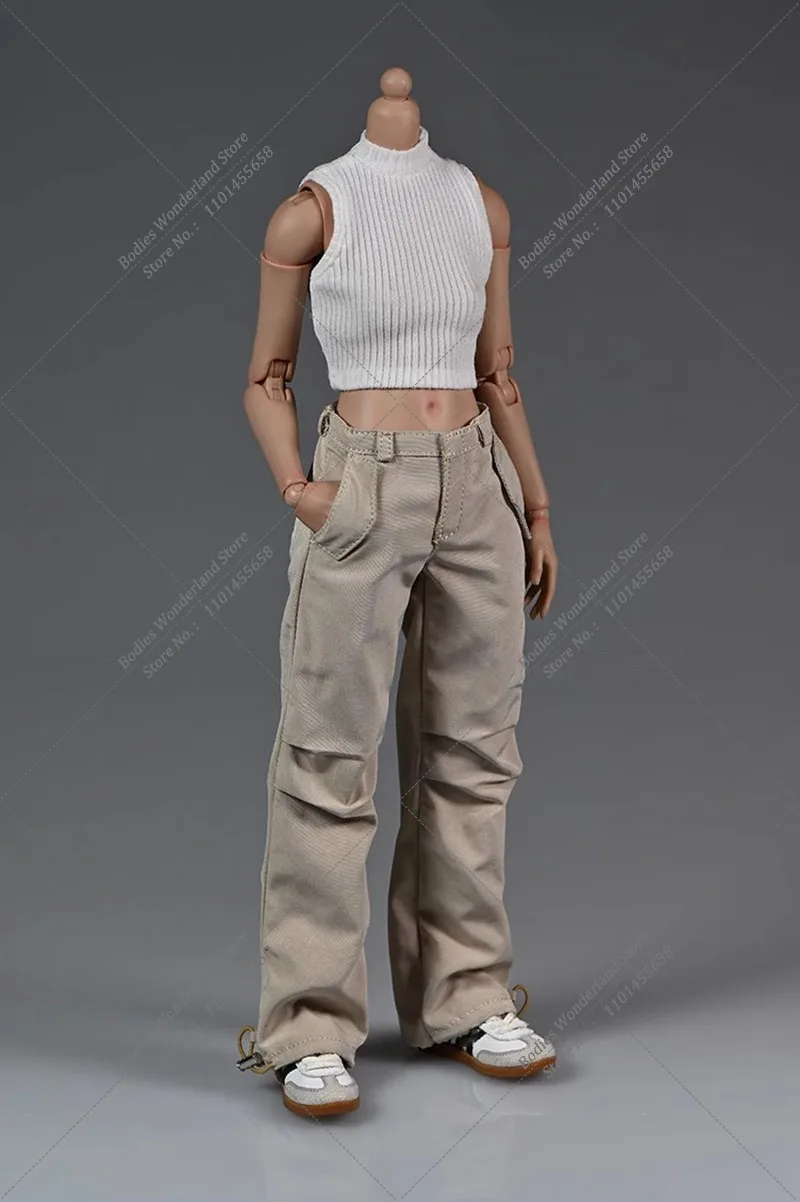 1/6 модная женская уличная одежда повседневные брюки-карго прямые брюки с