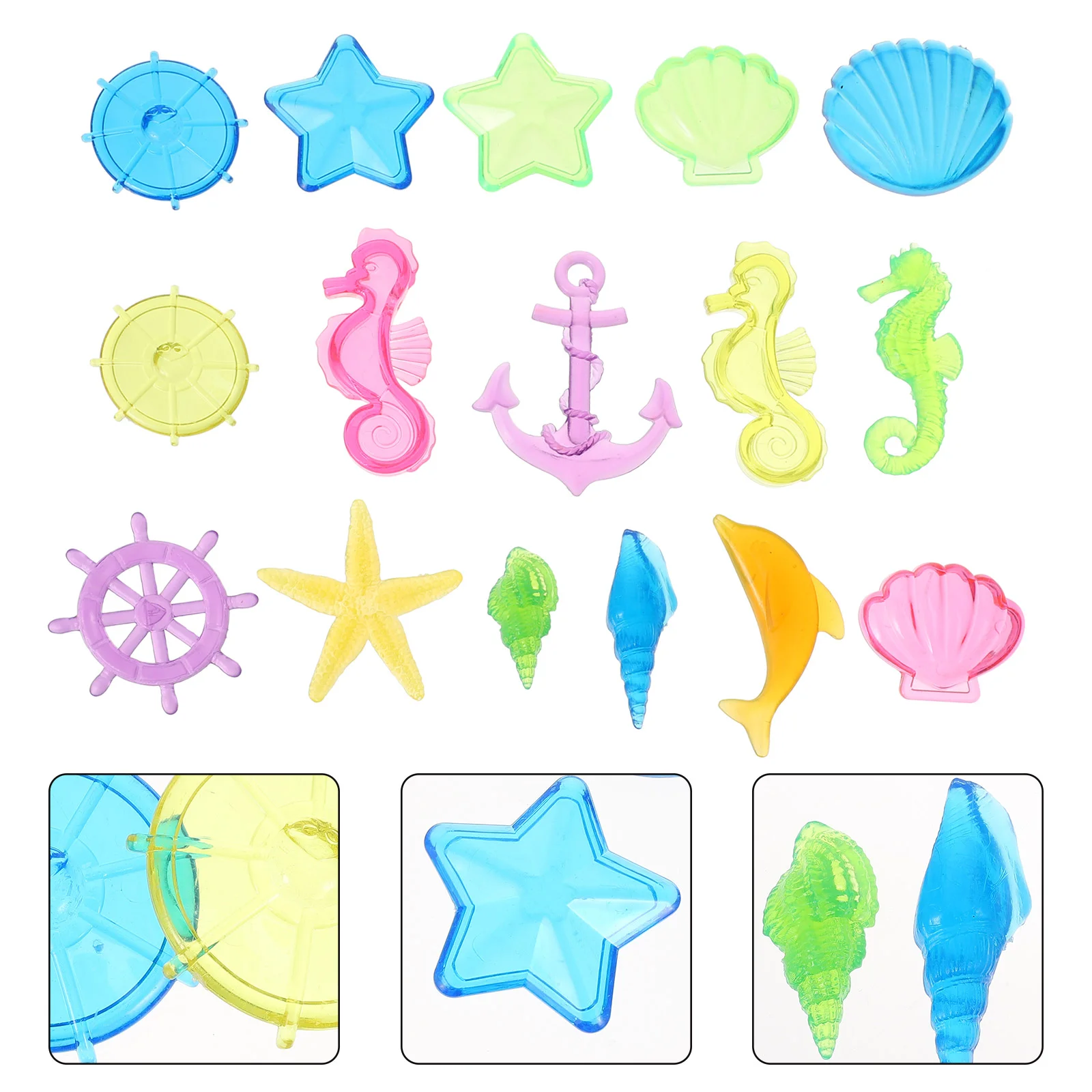 

16Pcs Children Swimming Pool Toys Gems Toys Summer Party Entertainment Props