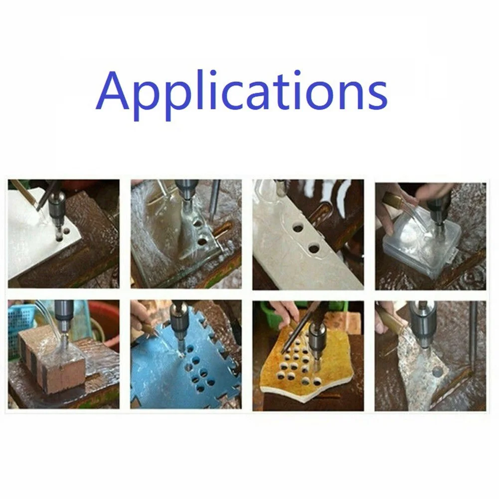 

Drill Bit Glass Hole Saw Silver Silver Cutter Opener Diamond Coated Diamond Coated Tip Longer Life Metal Metal Body