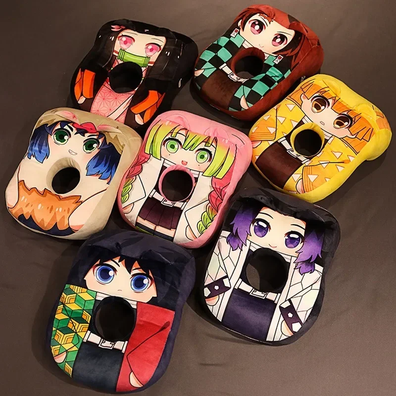 Фото Demon Slayer плюшевые массажные подушки Kimetsu No Yaiba Dakimakura Kawaii аниме подушка для шеи милые подушки Tanjirou Nezuko №1