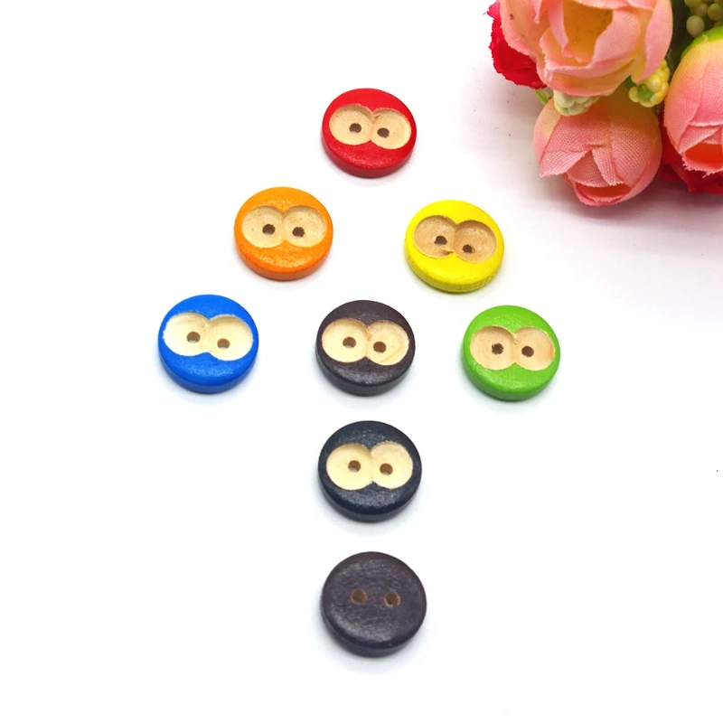 

15mm Wooden Buttons Scrapbook Round 2-Holes Decorate sewing supplies buttons for clothing buttons for crafts sewing accessories