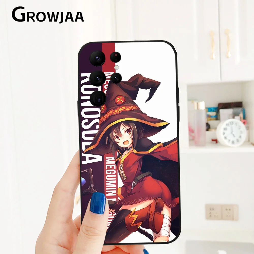 K-KonoSuba M-Megumin Чехол для телефона в стиле аниме Samsung Galaxy S24 Ultra S22 S23 S21 S20 5G Защитный