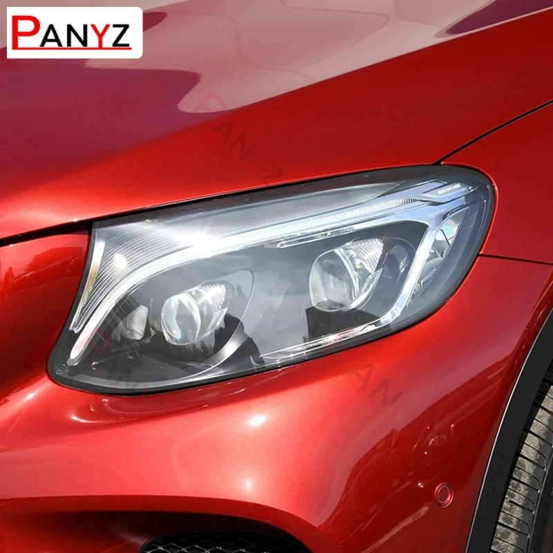 2 шт. для Mercedes Benz GLC Class X253 C253 AMG 2015-On Защитная пленка автомобильных фар Прозрачная