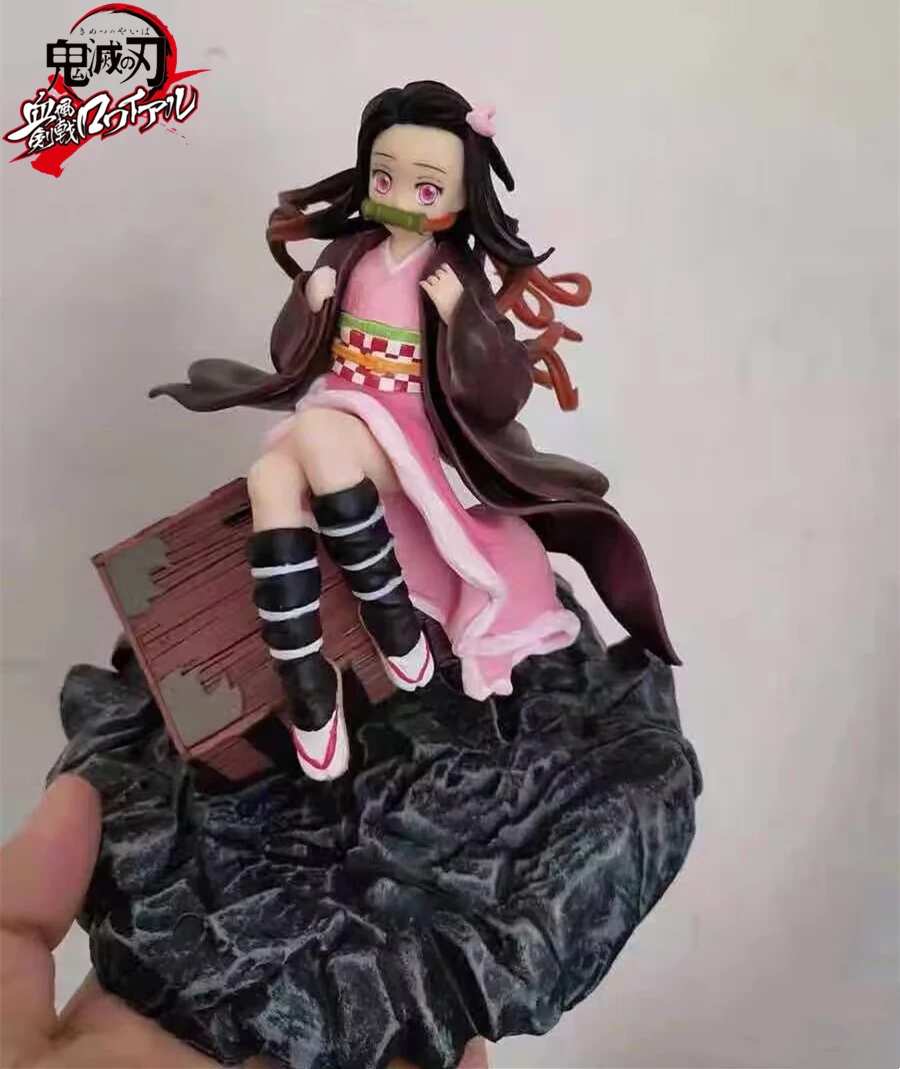 

Anime Demon Slayer Gk Sitting Posture Kamado Nezuko Figure Doll Kimetsu No Yaiba Pvc Action Figurine Collectible Model Toy 16cm