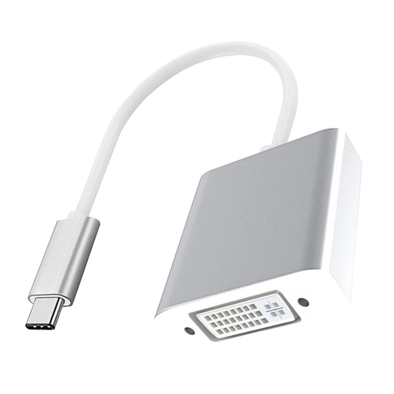 

Кабель-преобразователь USB3.1 Type C папа-DVI Type C Расширенный адаптер питания Кабельный разъем для монитора ноутбука