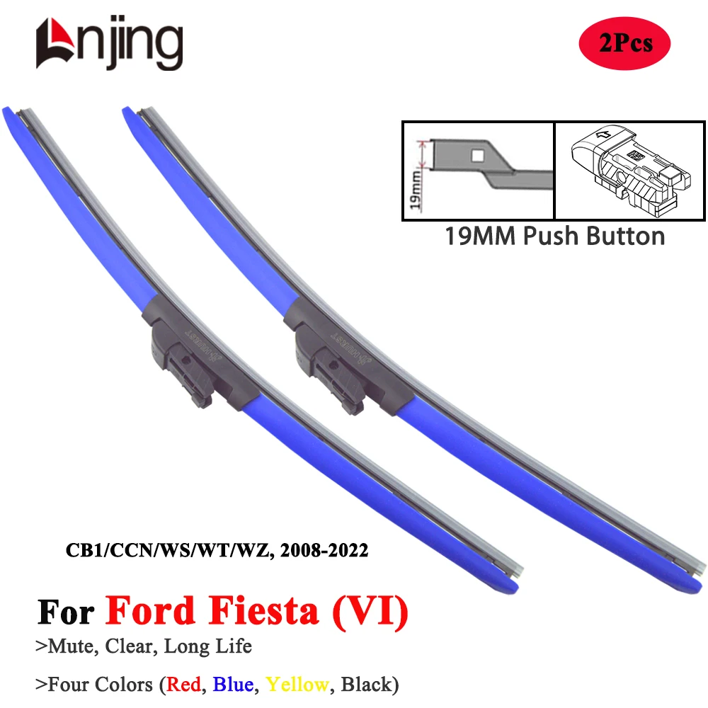 LNJING красочные гибридные щетки стеклоочистителя для Ford Fiesta MK6 CB1 CCN WS WT WZ 2008 2011 2012 2015