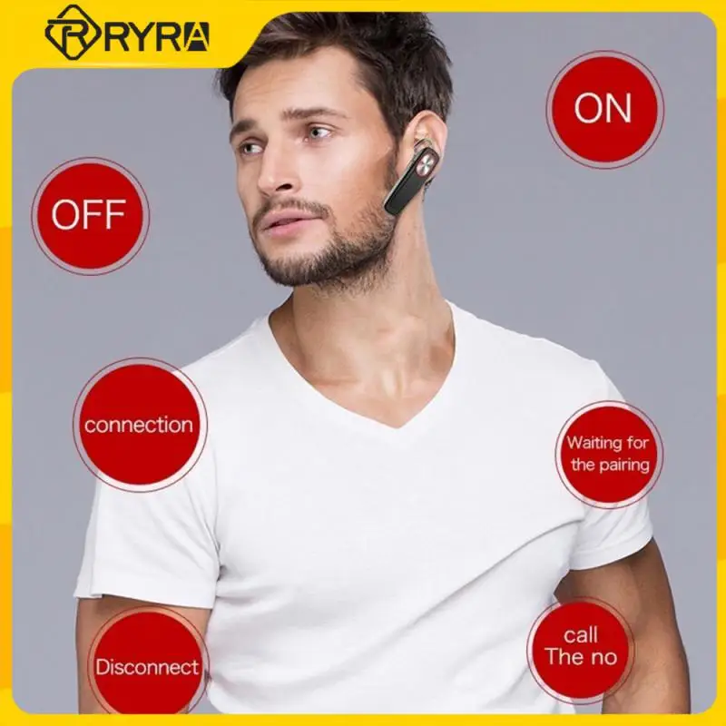 

RYRA Wireless Bluetooth Headset Business Hands Free Long Standby Earphones Waterproof Sport Earbuds With Mic Earphone Bluetooth
