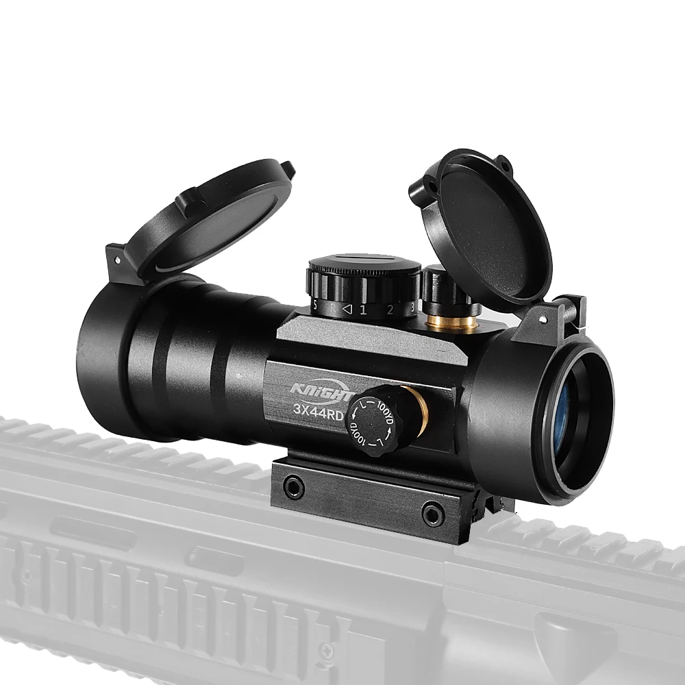 

Прицел оптический рыцай 3X44 для винтовки 11/20 мм, с зеленой и красной точкой