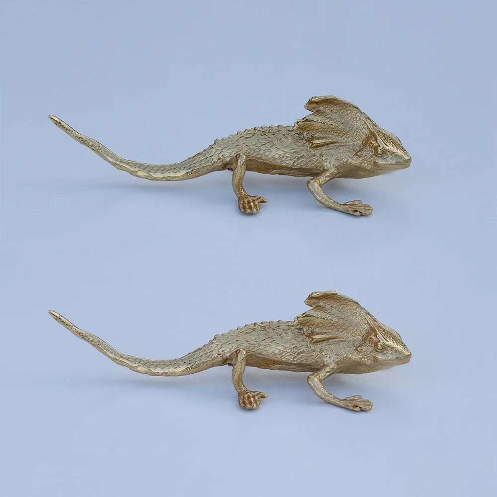 Латунные ручки для шкафа в виде ящерицы ящика рептилий домашний декор комода