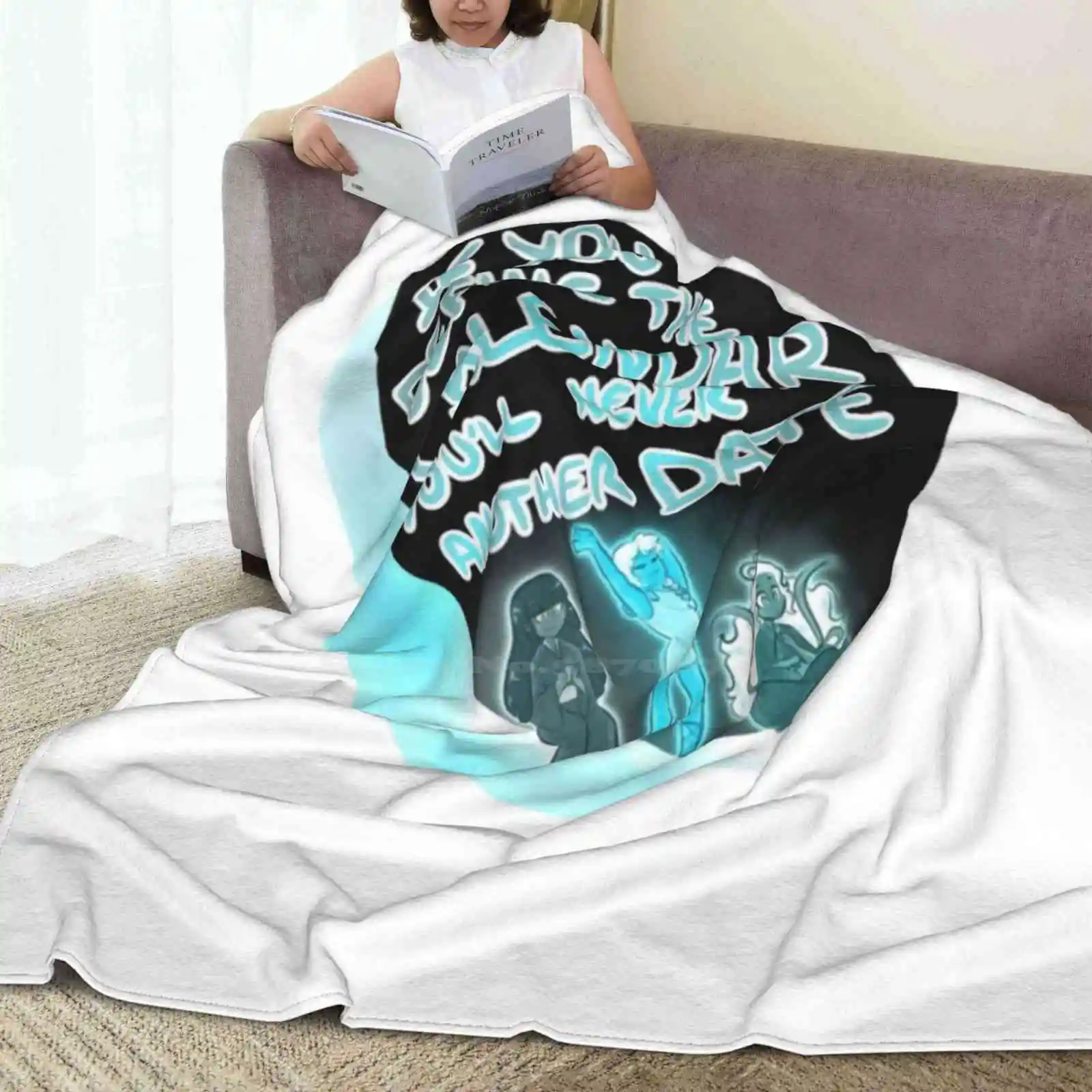 Мягкое теплое одеяло с изображением Богини Луны Artemis Kaguya меняющее чрезмерное