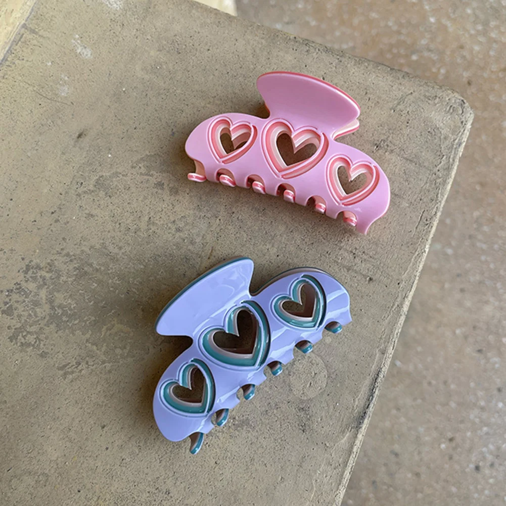 

Женская заколка для волос «конский хвост», розовая заколка для волос в форме сердца, аксессуар для волос в Корейском стиле, 2022