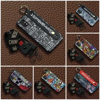 New Waterproof Phone Case For UMIDIGI A11 Pro Max Graffiti Wrist Strap Soft Case Dirt-resistant