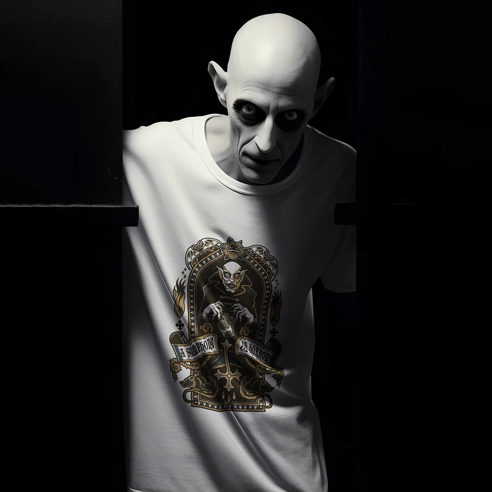 Футболки с рисунком Симфония ужасов Страшна Носферату The Mystery Hunter Horror Vampire культ