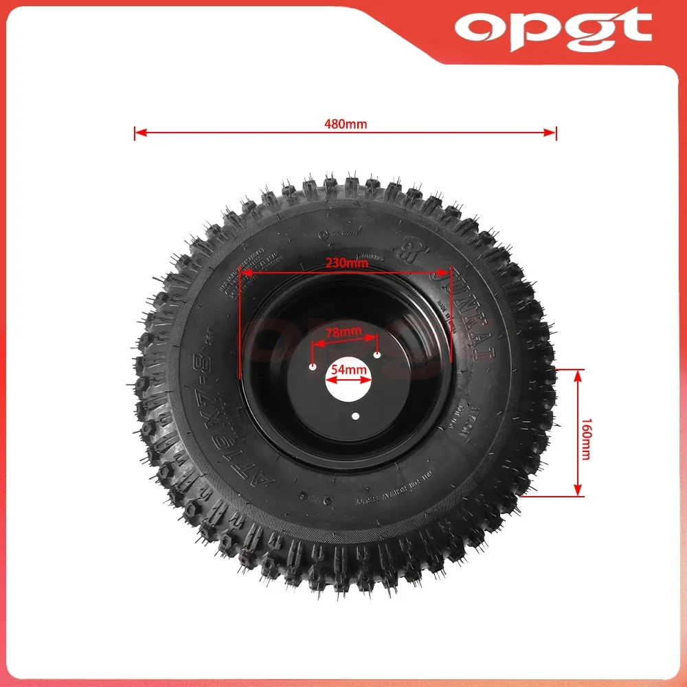 Фото Шина OPGT ATV 19x7.00-8 (19x7-8 дюймов) для питбайков, квадроциклов, мотокросса, картингов и внедорожной техники (150cc-250cc) №2