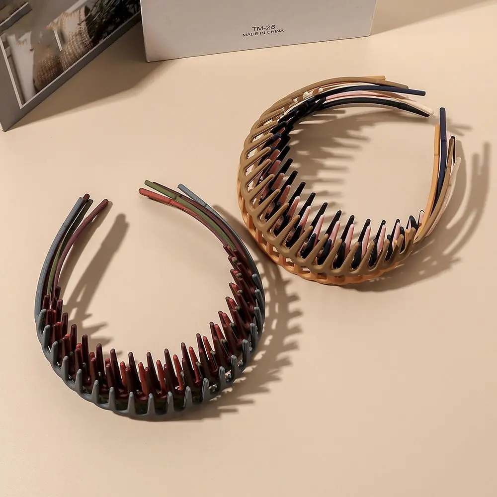 

Temperament Simple Soild Color Fashion Korean Style Hair Hoop Female Hair Hoop Hair Accessories Toothed Headband