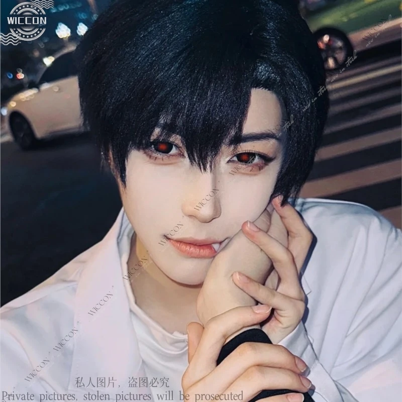 Ivan Alien Stage Round6 Косплей Костюм Парик Пальто + Нижнее пальто Брюки Пояс Цепочка Аниме