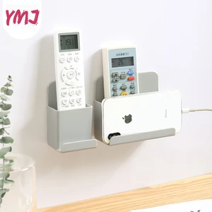 wall mounted organizer storage box remote control air conditioner storage case mobile phone plug holder stand container rack 1pc free global shipping