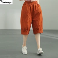 shorts women 3xl korean style chic high waist fashion summer casual loose office lady all match streetwear solid j212