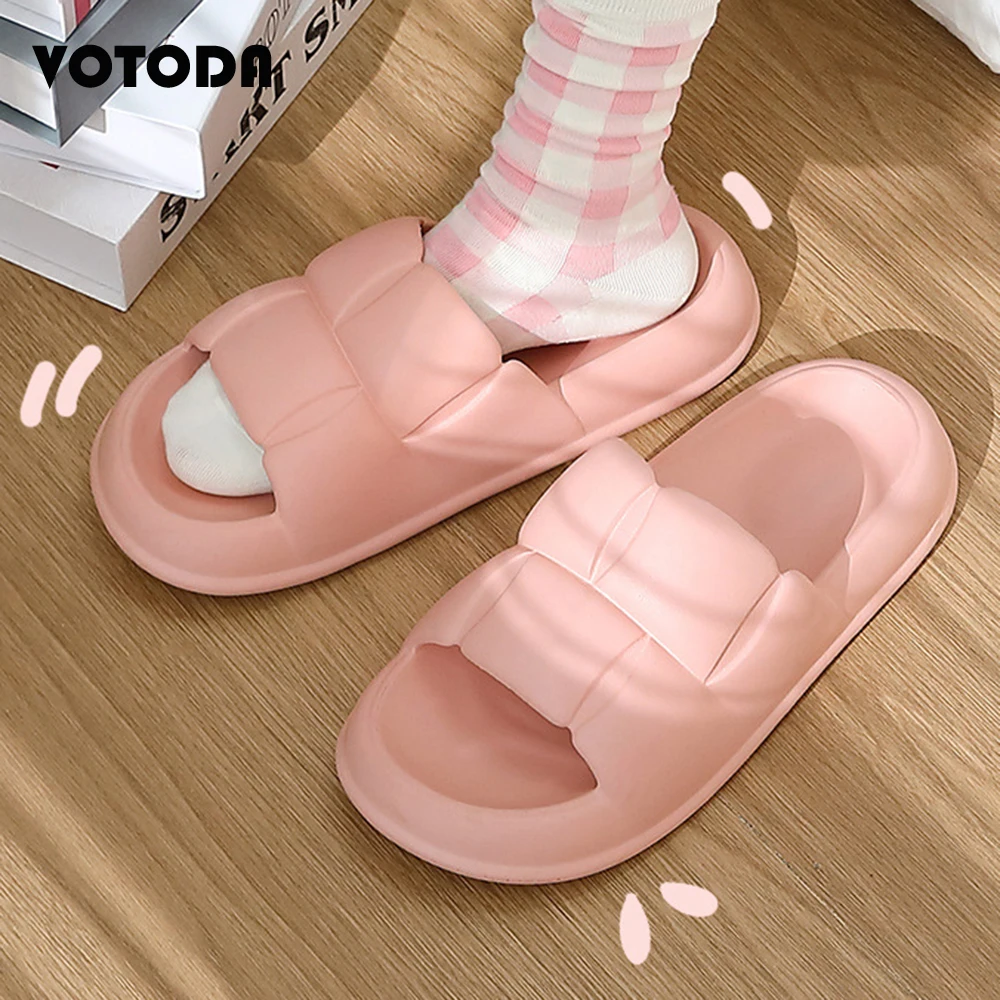 

Slippers Women Soft EVA Thick Platform Bathroom Slides Home Cloud Slipper Casual Couple Cozy Flip Flop Summer Beach Shoes Woman