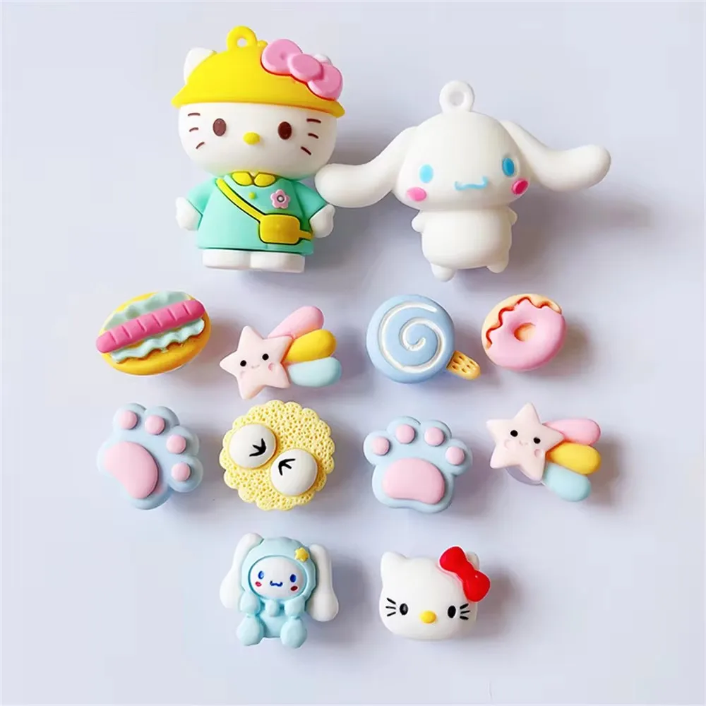 Фото MINISO мультфильм 3D милая кукла Kuromi очаровательные аксессуары для обуви DIY Съемная детская деревянная пряжка №5