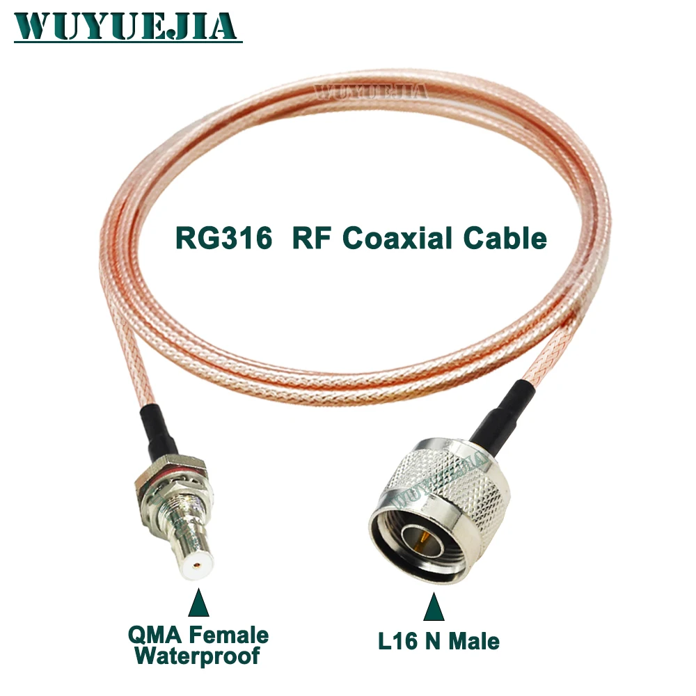 

L16 N штекер к QMA гнездовой водонепроницаемый разъем RG316 кабель 50 Ом низкие потери RF коаксиальный удлинитель джемпер