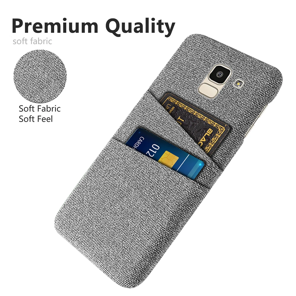 

For Samsung Galaxy J6 2018 J6Plus 2018 J6+ J 6 Plus J610F For Samsung J6 2018 Case EU J600 J600F Luxury Fabric Dual Card Cover