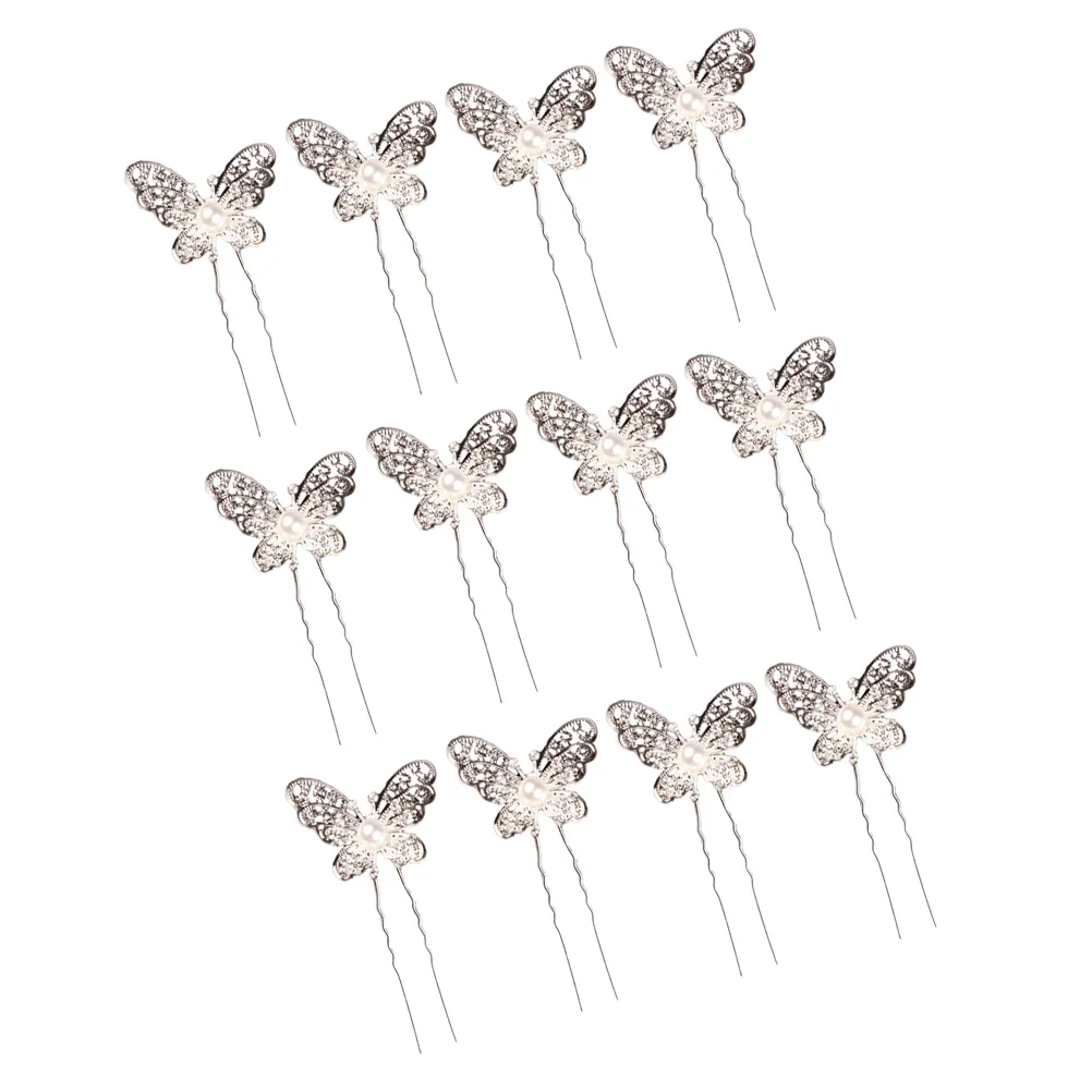 6 шт. свадебные палочки для волос U-образные аксессуары еды со стразами невесты