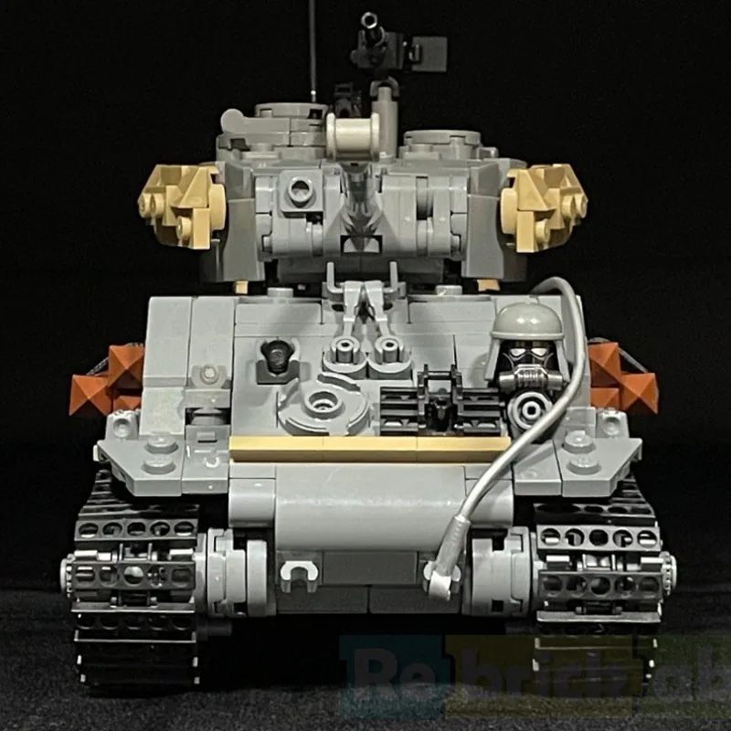Конструктор MOC-248644: Танк Sherman M4A3E8, модель военного танка MOC, креативный подарок, набор строительных блоков, 1087 деталей (art.: 3920d7bcfd17d) - 3920d7bcfd17d